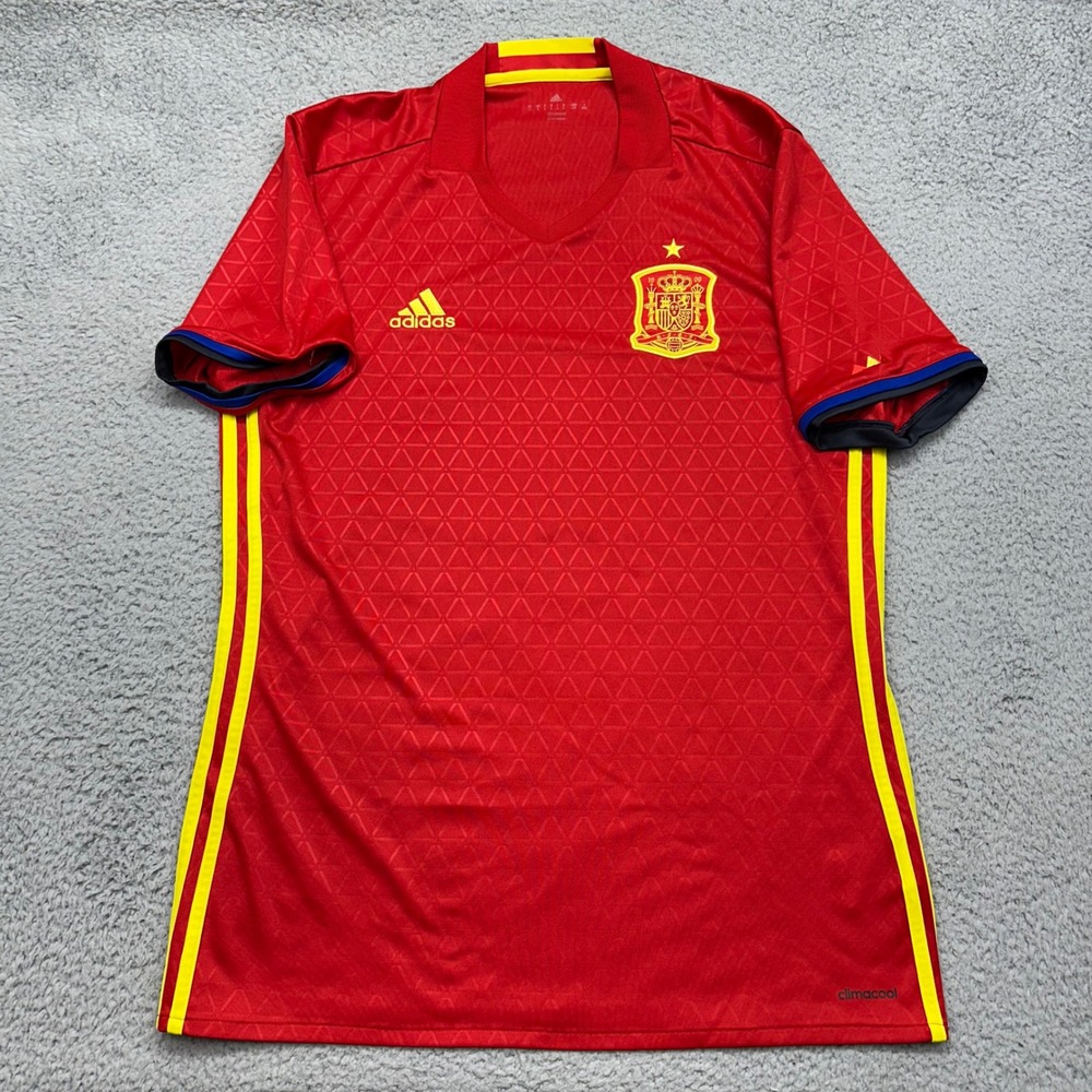 Adidas Climacool AI4411 Mens Large Spain National Team 2016 Home Soccer Jersey - Picture 8 of 11